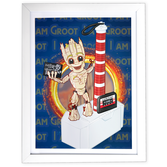 Groot & Mjolnir - Poster